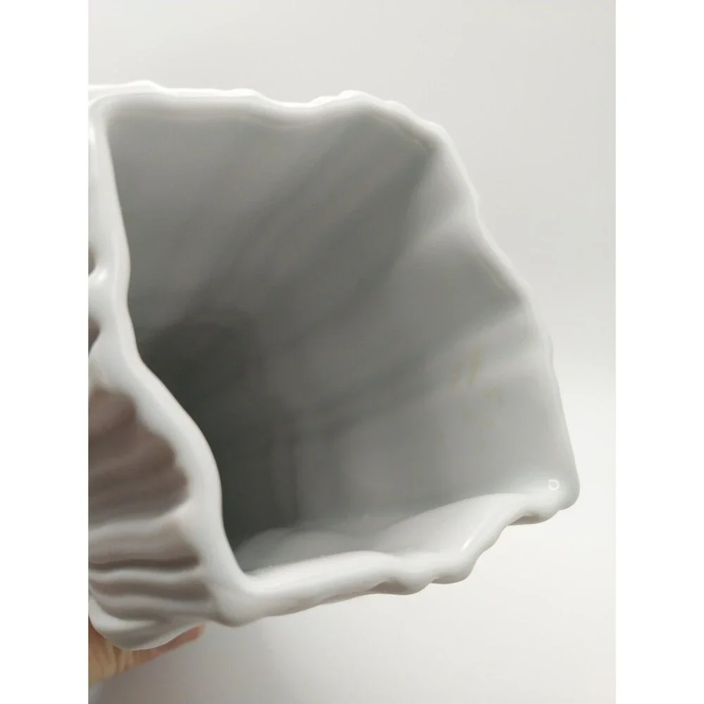 Vintage Naaman Artline White Porcelain Vase 8.25